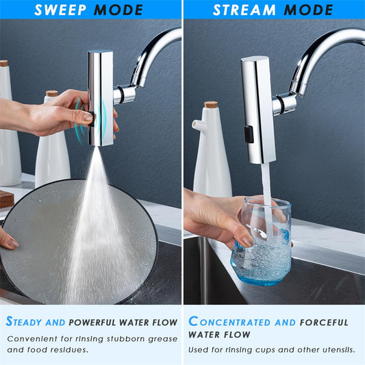 Universal Rotating Faucet Bubbler-Splash Proof